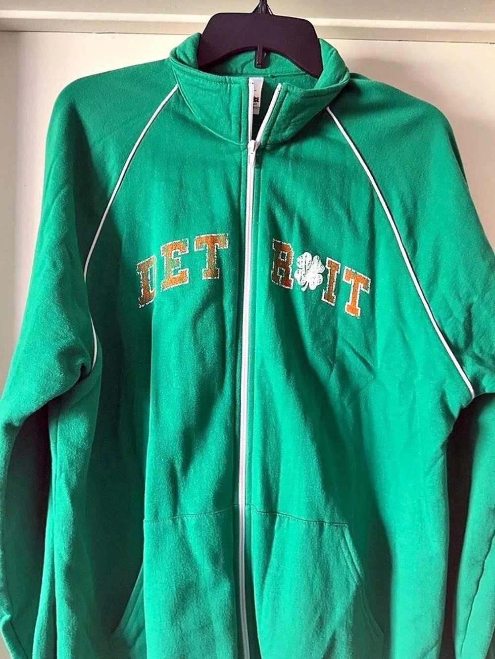 California Fleece Zip-Up Hoodie Green Size Medium Like New